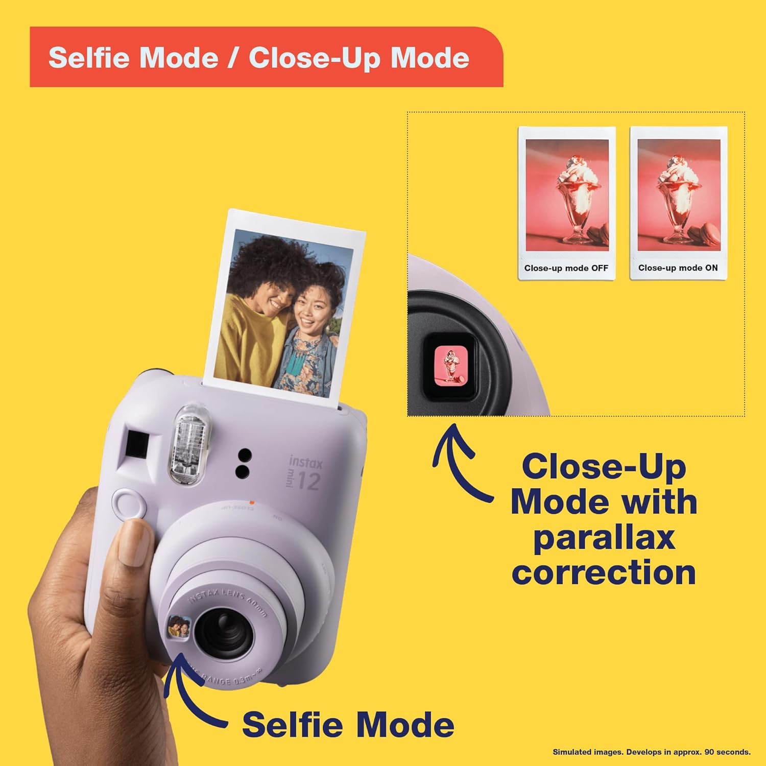 Fujifilm Instax Mini 12 Instant Camera withCarry Bag & 10 Film Sheets Selfie ElectronicPortable Flash Compact - Image 7