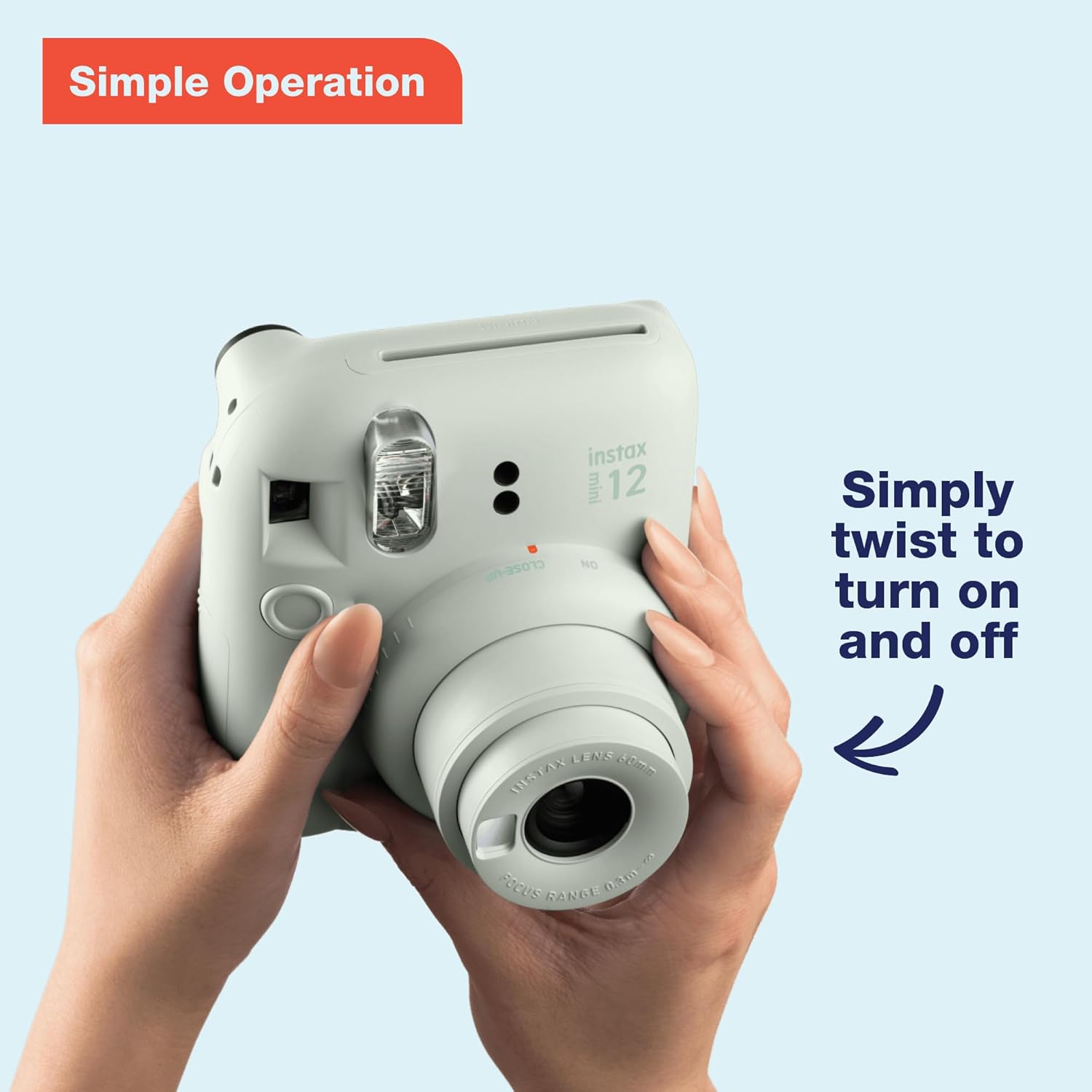 Fujifilm Instax Mini 12 Instant Camera withCarry Bag & 10 Film Sheets Selfie ElectronicPortable Flash Compact - Image 5
