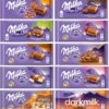 Milka Chocolate Assortment, Pack of 10 Tablets, Random Selection of 10 Different Flavors, Alpine Milk Chocolate